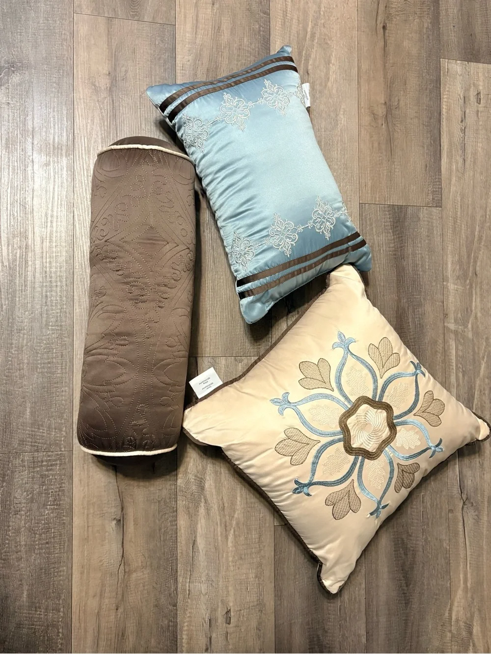 Chezmoi Collection Upland 7-Piece Comforter Set Queen Teal Brown Quilted